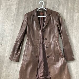 Genuine leather trench coat by Danier